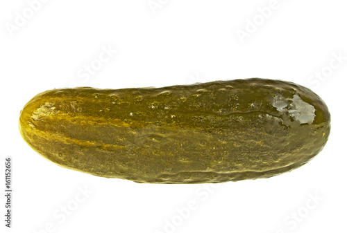 Marinated pickled cucumber isolated on white background