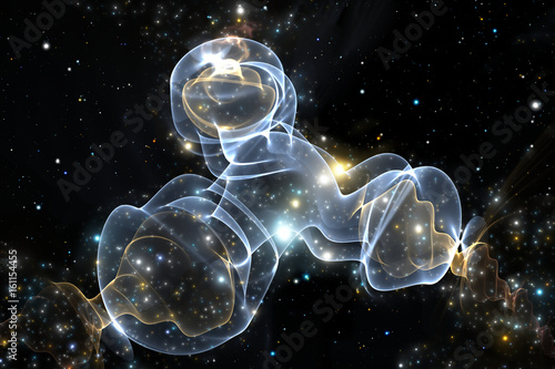 Photography Simulation of the distribution of dark matter in space
