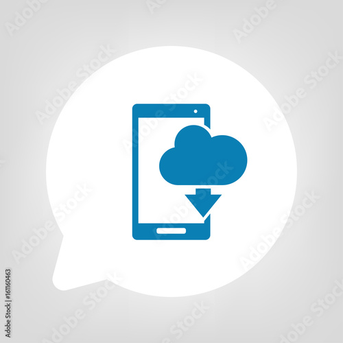 Kreis Sprechblase - Smartphone Cloud-Service
