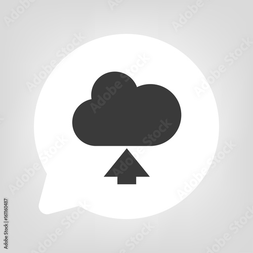 Kreis Sprechblase - Cloud hochladen