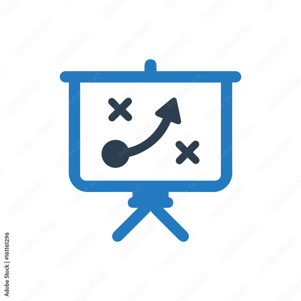 presenting a strategic planning icon