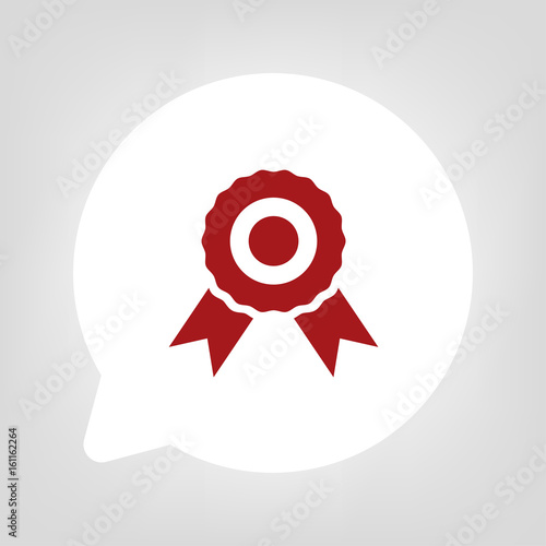 Kreis Sprechblase - Rosette rot