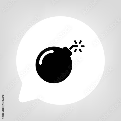 Kreis Sprechblase - Bombe