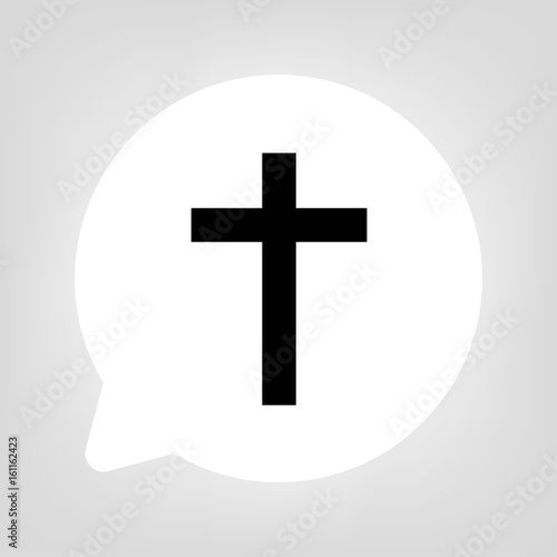 Kreis Sprechblase - Kreuz Religion