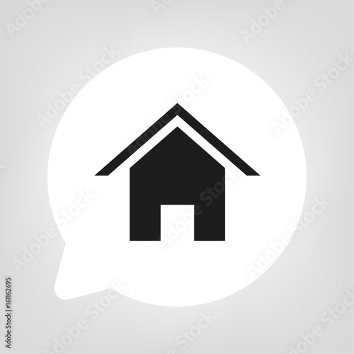 Kreis Sprechblase - Haus