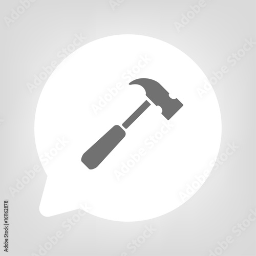 Kreis Sprechblase - Hammer