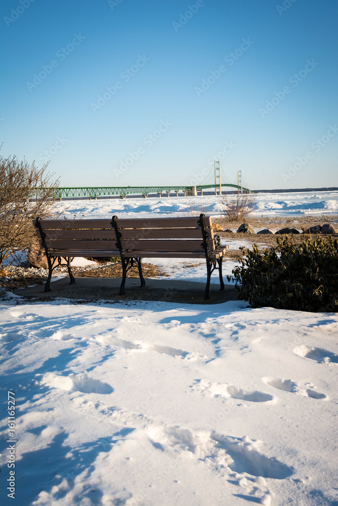 bench with bridge