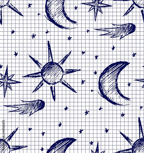 Seamless background with space.