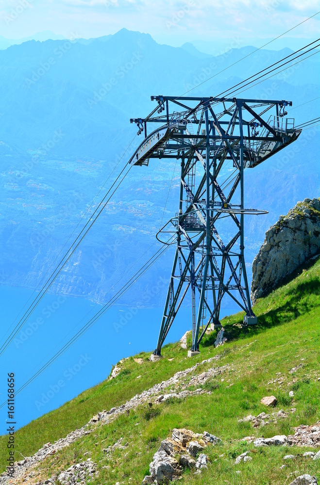 Funicular in the mountains