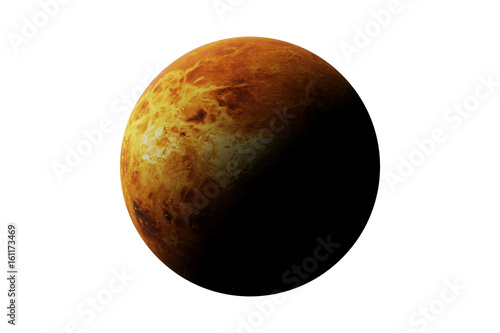 Fototapeta Naklejka Na Ścianę i Meble -  planet Venus at night, isolated on white background 
