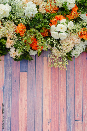 Fototapeta Naklejka Na Ścianę i Meble -  wedding flower backdrop background