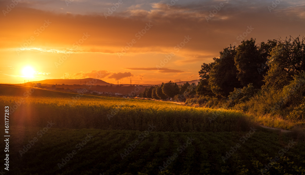Sunset in Germany Spring Sunset in Germany Spring