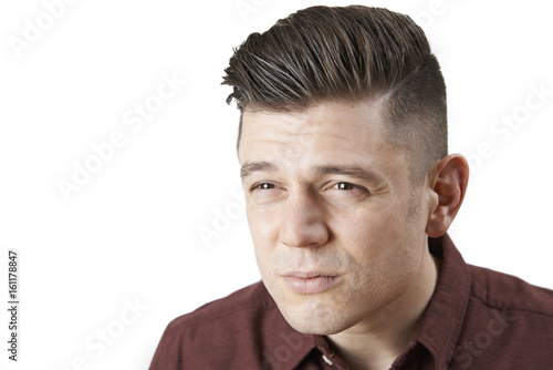 Photos Man With Poor Eyesight Squinting Into Distance