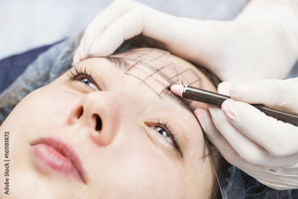 Microblading eyebrows workflow in a beauty salon Microblading eyebrows workflow in a beauty salon