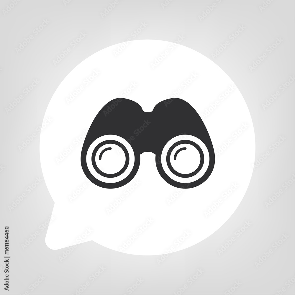 Kreis Sprechblase - Fernglas