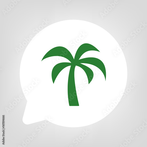 Kreis Sprechblase - Palme