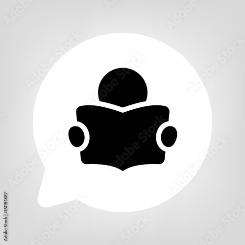 Kreis Sprechblase - Leser
