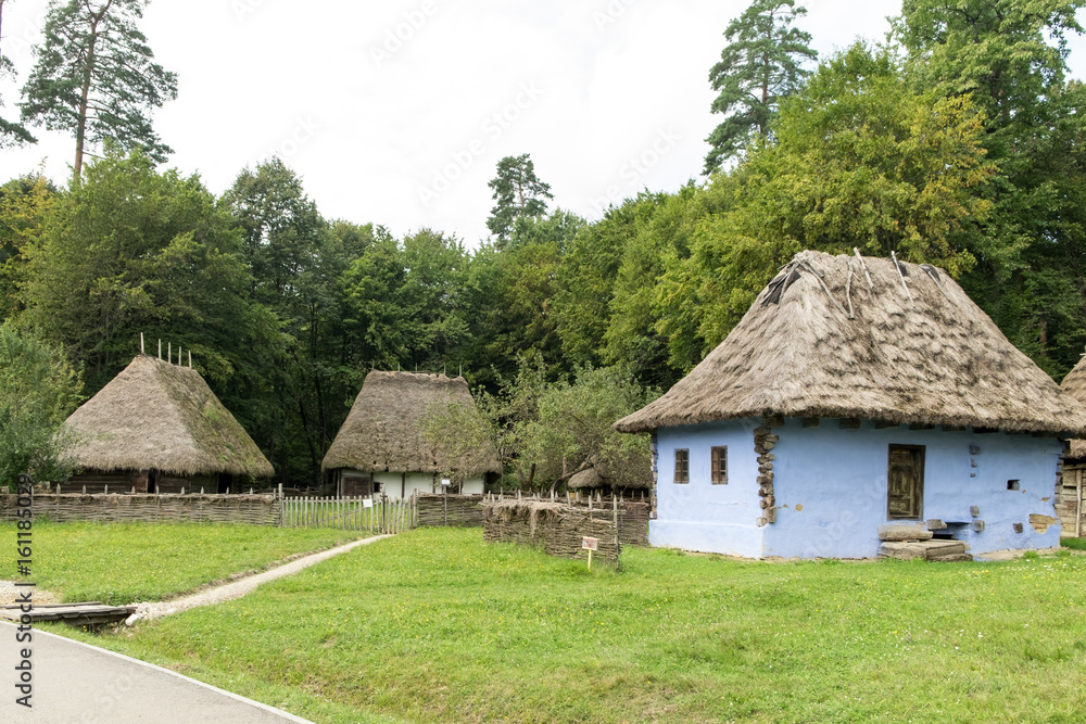 ASTRA Museum of Traditional Folk Civilization is the largest open air museum in Romania and one of the largest in Europe. Spectacular ancient houses, Astra village museum, Sibiu, Tr