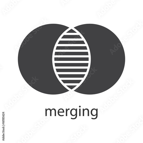 Merging glyph icon
