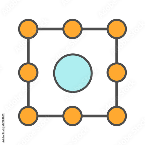 Isolation symbol color icon