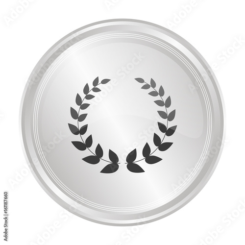 Siegerkranz - Verchromter Button