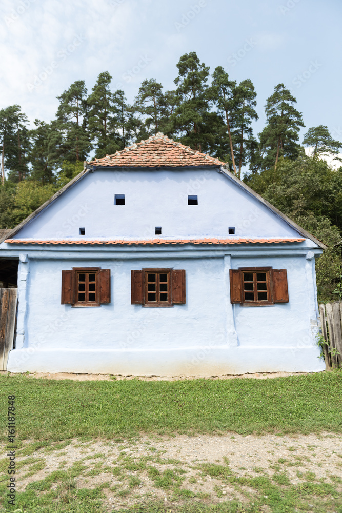 Fototapeta premium ASTRA Museum of Traditional Folk Civilization is the largest open air museum in Romania and one of the largest in Europe. Spectacular ancient houses, Astra village museum, Sibiu, Tr