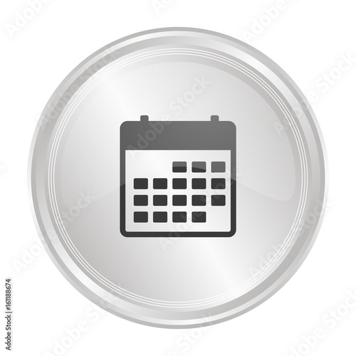 Kalender - Verchromter Button