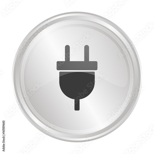 Stecker - Verchromter Button