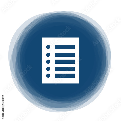 Abstract round button - list - checklist - document