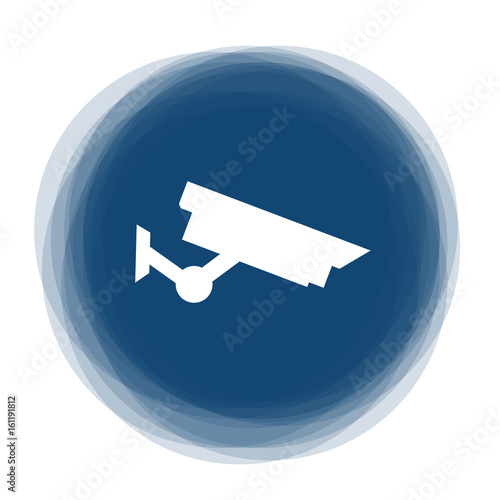Abstract round button - surveillance camera