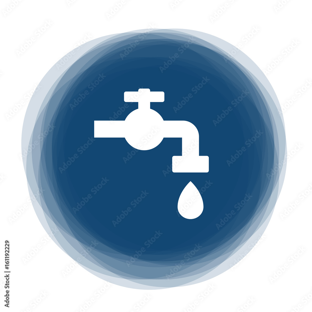 Abstract round button - water tap Abstract round button - water tap