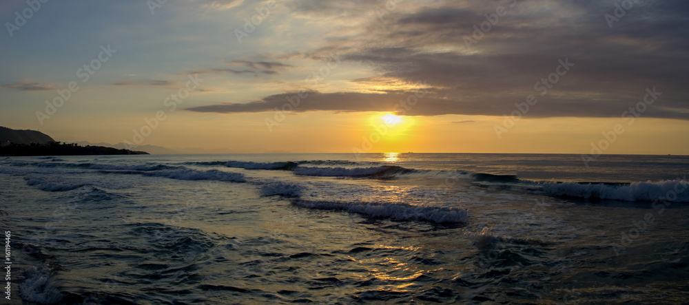 Panoramic view of the sea and sky Panoramic view of the sea and sky