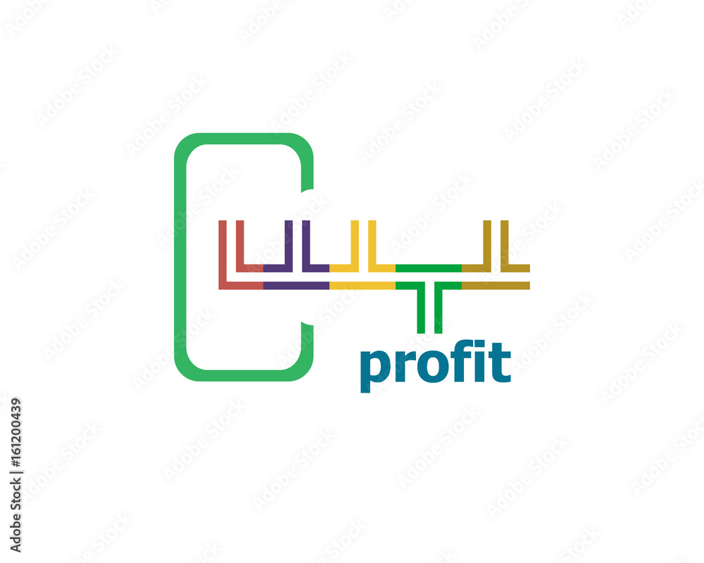 Text Profit. Business concept. Abstract Modern Signs for Banner, Poster or Card Design Text Profit. Business concept. Abstract Modern Signs for Banner, Poster or Card Design