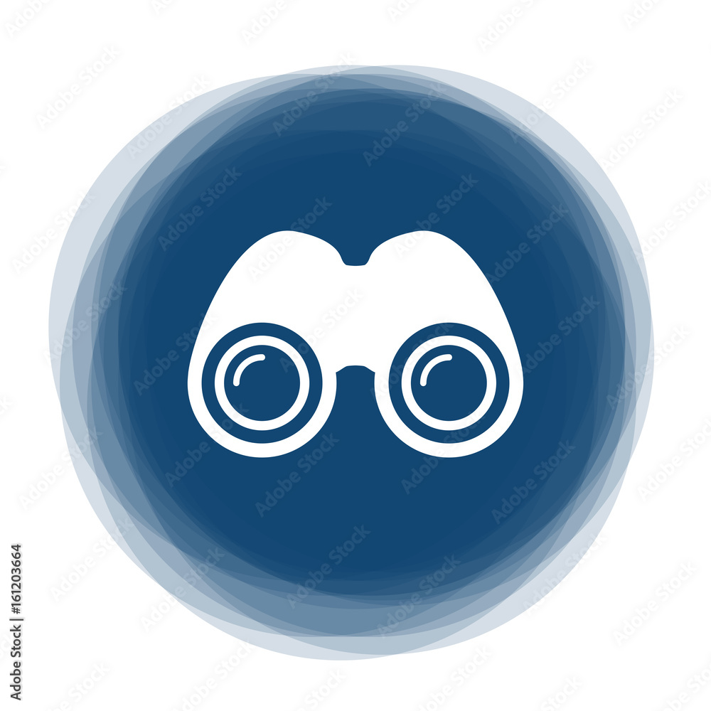 Abstract round button - binoculars Abstract round button - binoculars