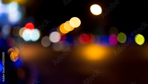Bokeh at night in the city as a background © schankz