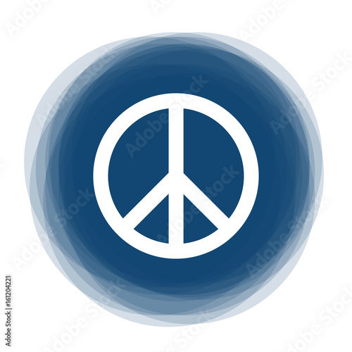 Abstract round button - peace symbol