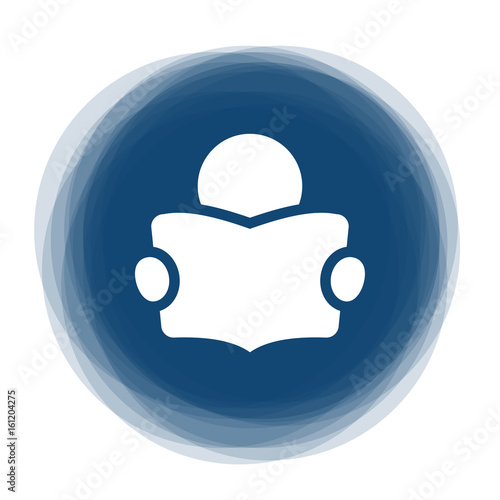 Abstract round button - reader