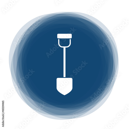 Abstract round button - shovel