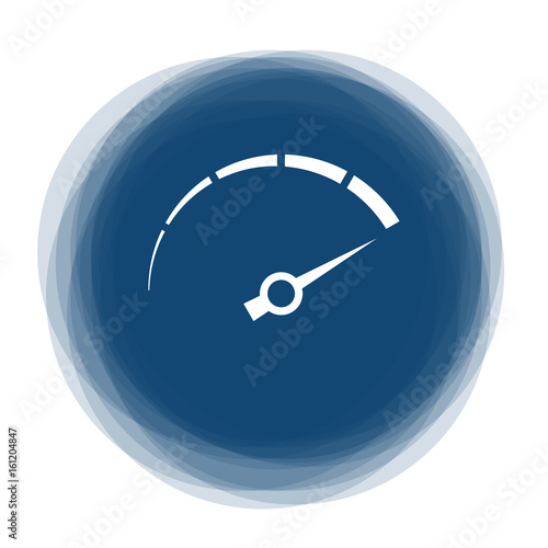 Abstract round button - speedometer