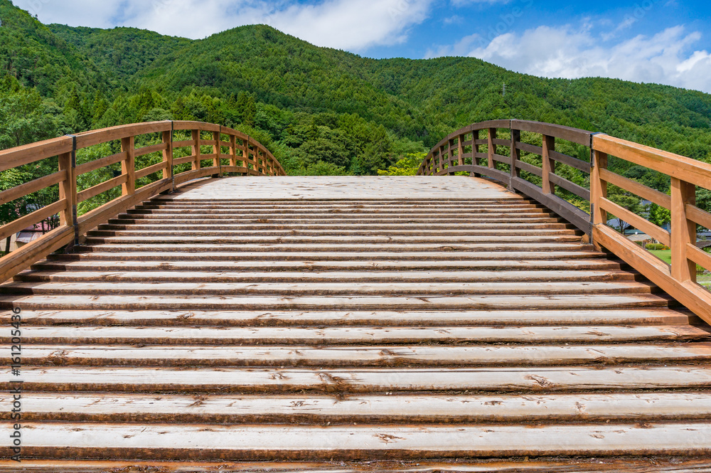 Narai-juku Big Bridge historic landmark close up