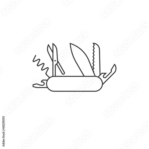 army knife, outline icon
