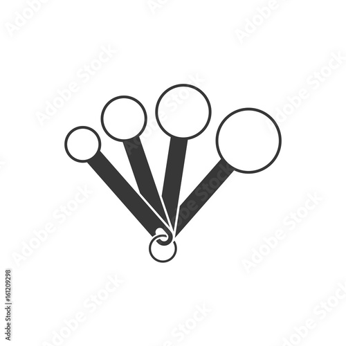 measuring spoon , silhouette design icon
