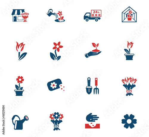 flowers icon set