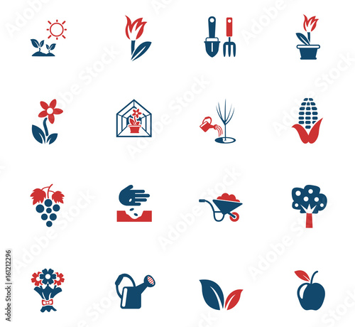 plants tools icon set