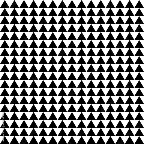 Seamless Retro Triangles Pattern Black
