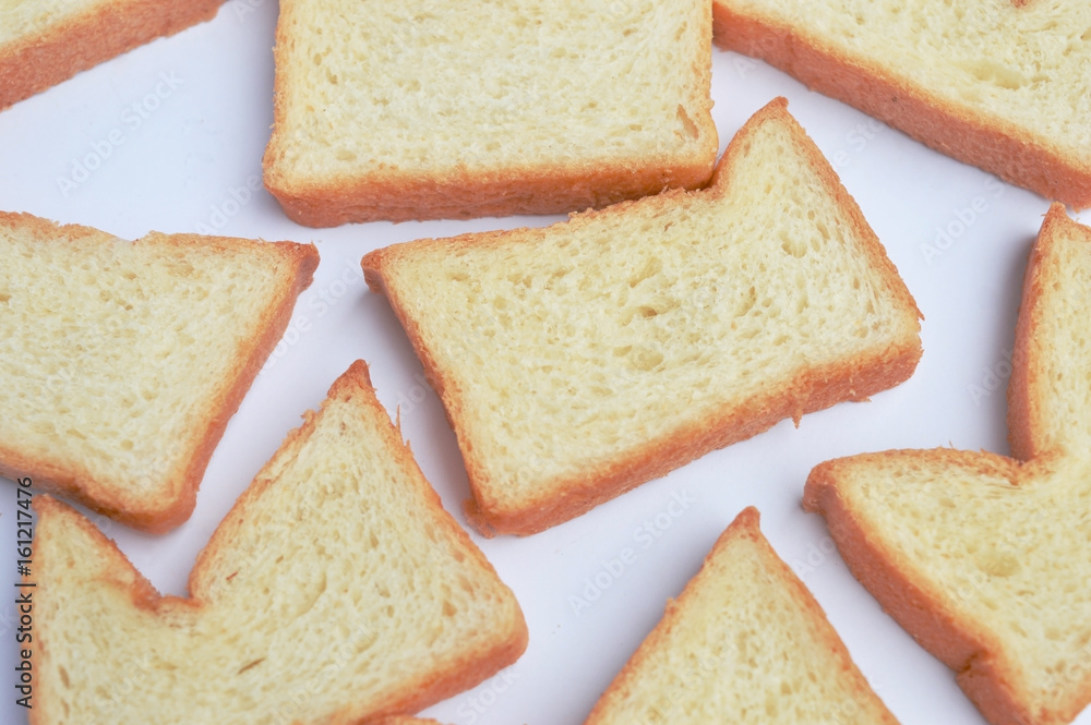 bread isolated top view