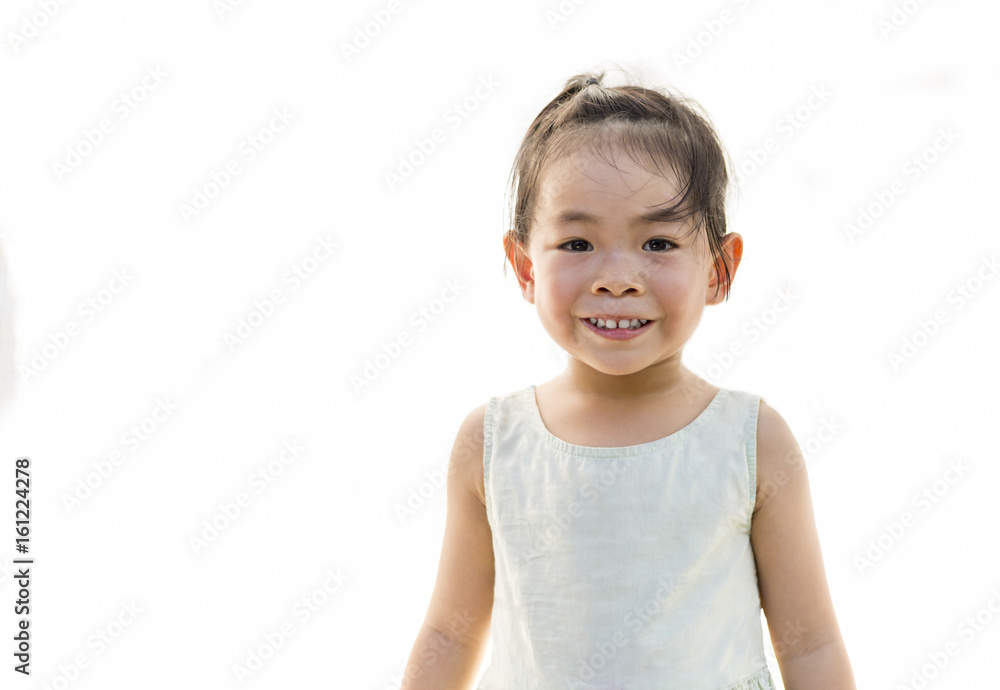 Asian little girl in smiling face Asian little girl in smiling face