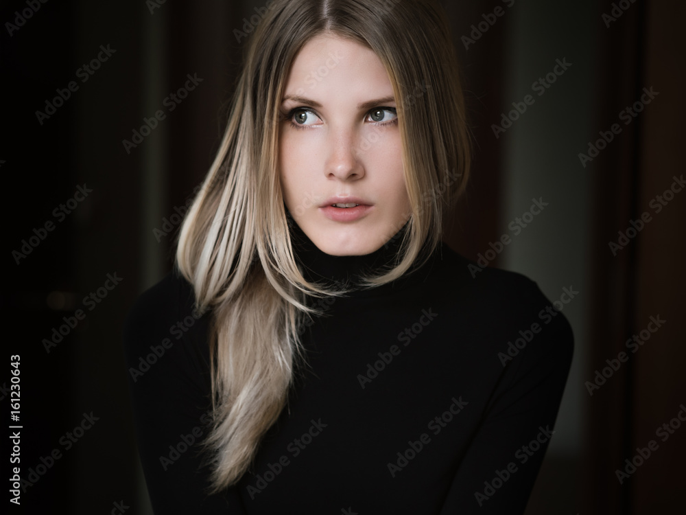 Portrait of beautiful young woman. Selective soft focus. Portrait of beautiful young woman. Selective soft focus.