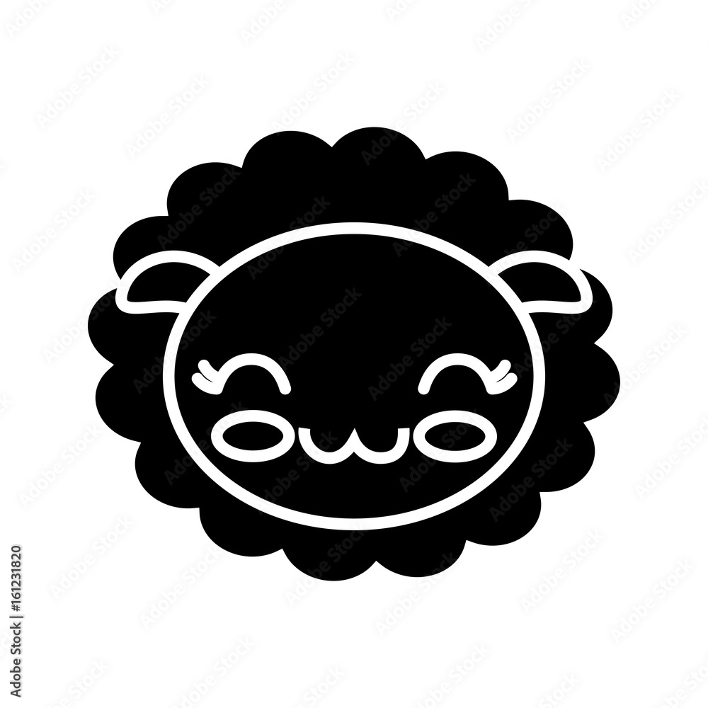 Obraz premium kawaii sheep animal icon over white background vector illustration