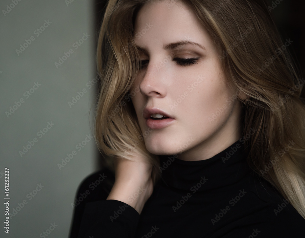 Portrait of beautiful young woman. Selective soft focus. Portrait of beautiful young woman. Selective soft focus.